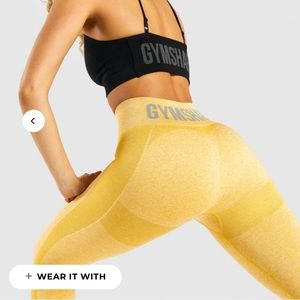 Gymshark Flex High Waisted Leggings Yellow Marl